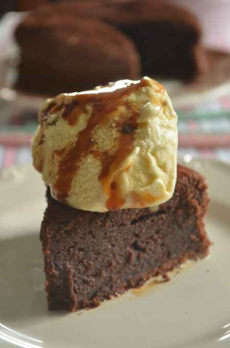 Gateau tiède {au chocolat}