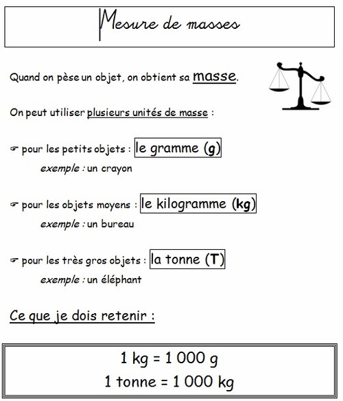 GM7 (CE2) - Mesure de masses