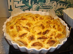 Tarte aux pommes.