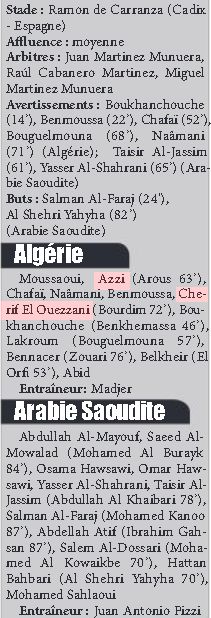 Mercredi 9.5.2018 à Cadix Arabie Saoudite-EN A' 2-0 avec Azzi et Cherif El Ouezzani
