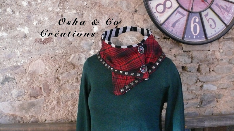 DIY Couture, col d'hiver réversible en tissu recyclé - Oska & Co Créations