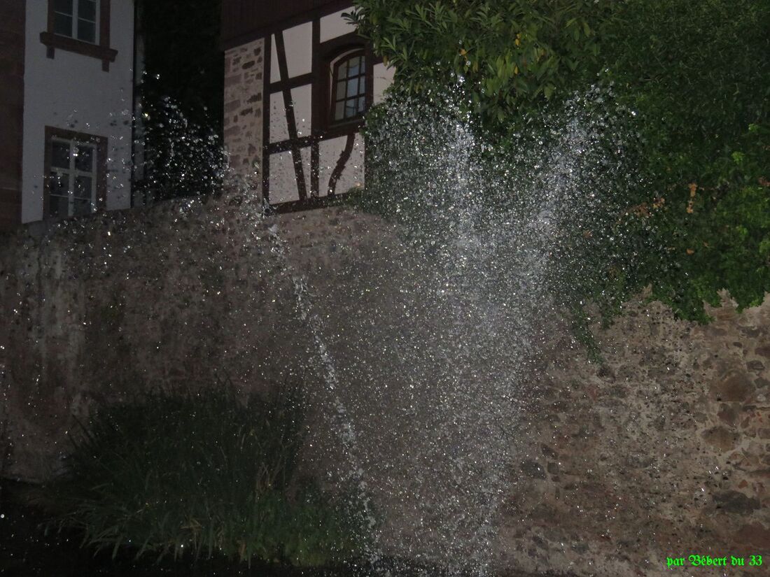 un jet d'eau en Alsace