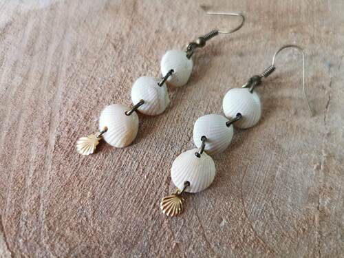 boucles d'oreilles coquillages