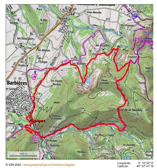 Le Col de la Sambie au départ de Barbières (26-Drôme)