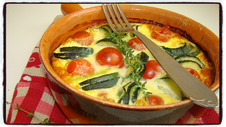 CLAFOUTIS TOATE ET COURGETTE