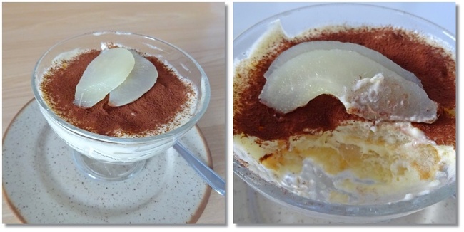 Coupes "Tiramisu" à la poire