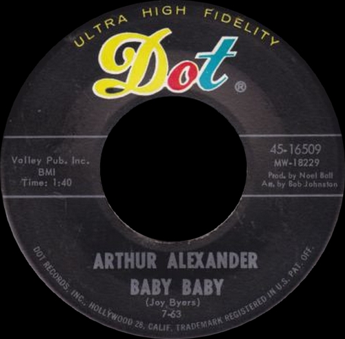 Arthur Alexander : CD " Baby , Baby 1963-1970 " Soul Bag Records DP 105 [FR]