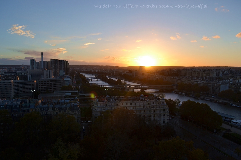 Vues de Paris : Coucher de soleil