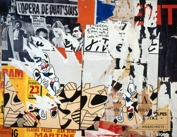 Dubuffet/Villeglé : une affiche dans la ville