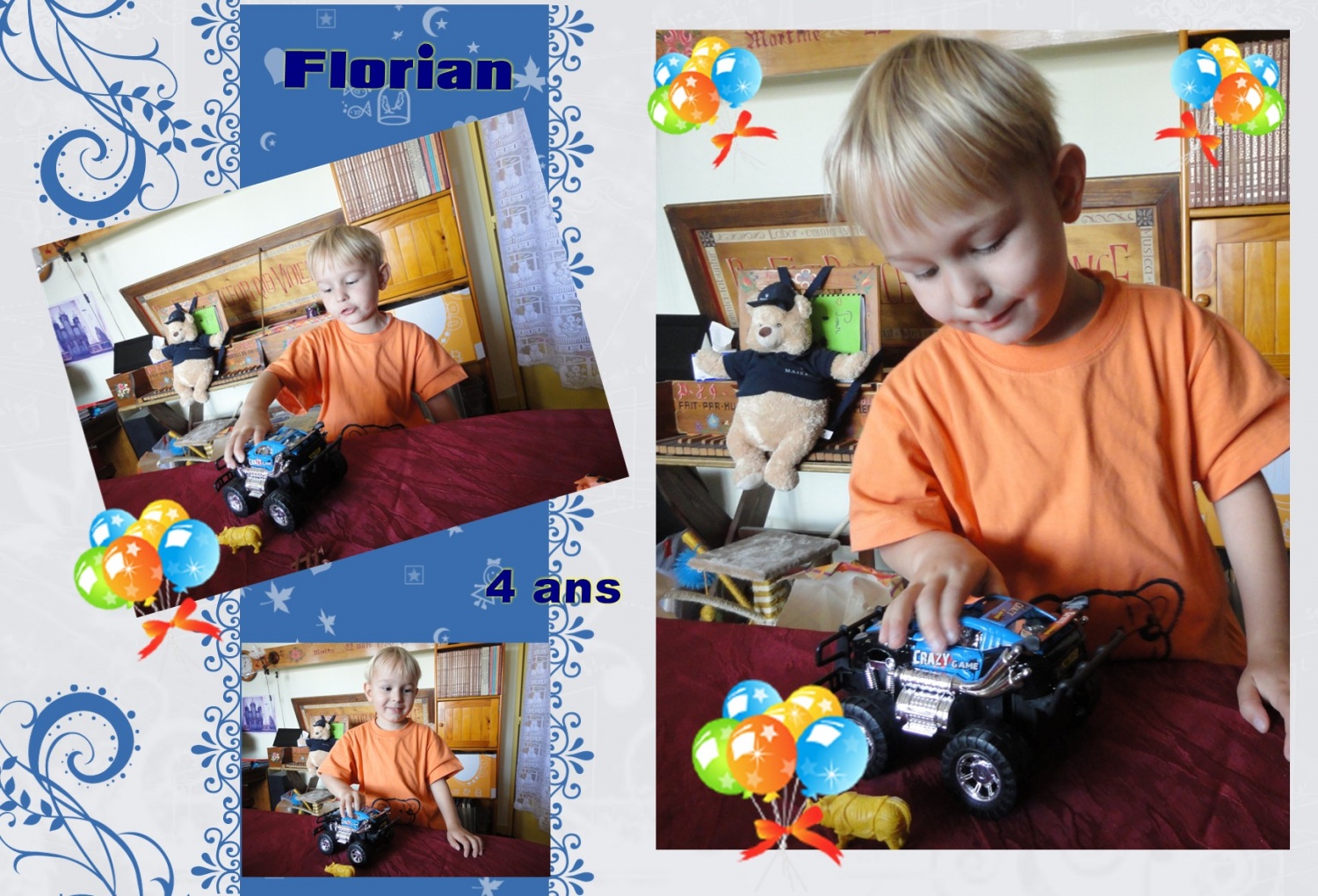 Cadeau d anniversaire pour les 4 ans de Florian