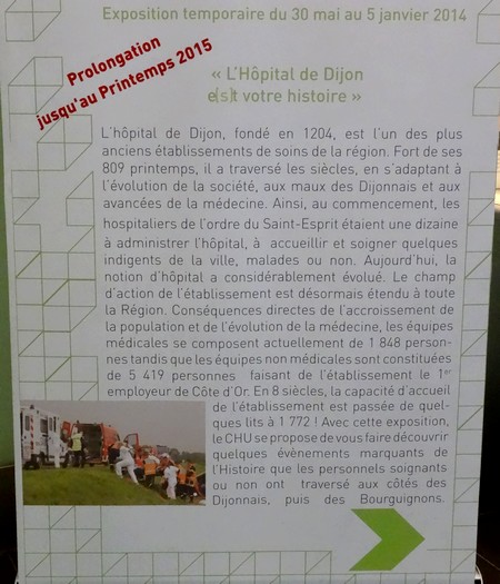 Une exposition au CHU du Bocage à Dijon....