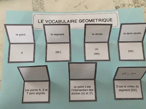 Une leçon à manipuler sur le vocabulaire géométrique