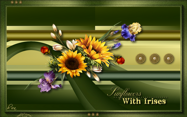 Sunflowers und Iris