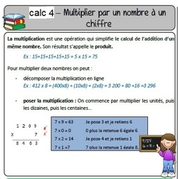 CM1-CM2 Calc 4 Multiplication par un nombre à un chiffre