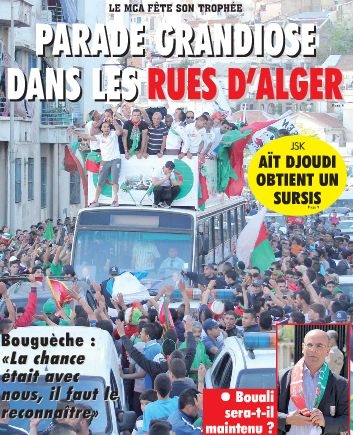 Samedi 03.05.2014 la parade du MCA dans les rues d\'Alger