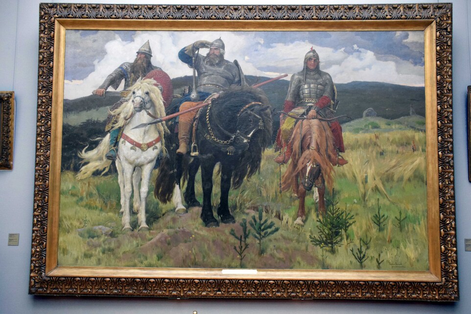 Moscou - Galerie Tretiakov - Les guerriers russes par Vanetsov