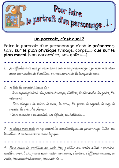 A LA DECOUVERTE DE ... LE PORTRAIT