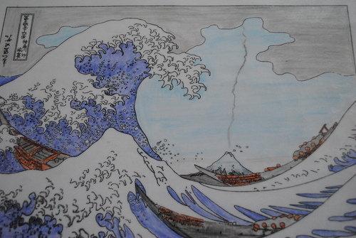 Hokusai "revisité" par les élèves de Monnet-Kineko