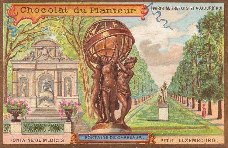 Statues du Jardin du Luxembourg (images publicitaires 1900)