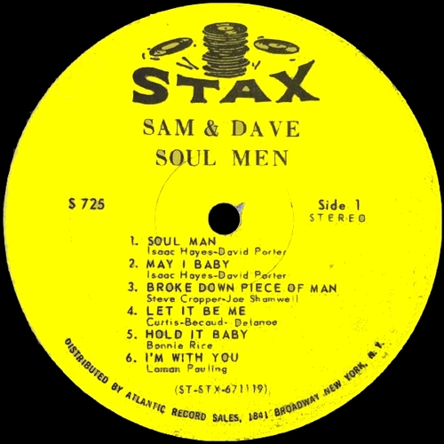 Sam & Dave : Al " Soul Men " Stax Records S 725 [ US ]