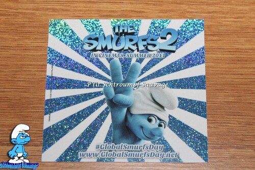 Autocollant brillant Schtroumpf "The Smurfs 2" GLOBAL SMURFDAY 2013