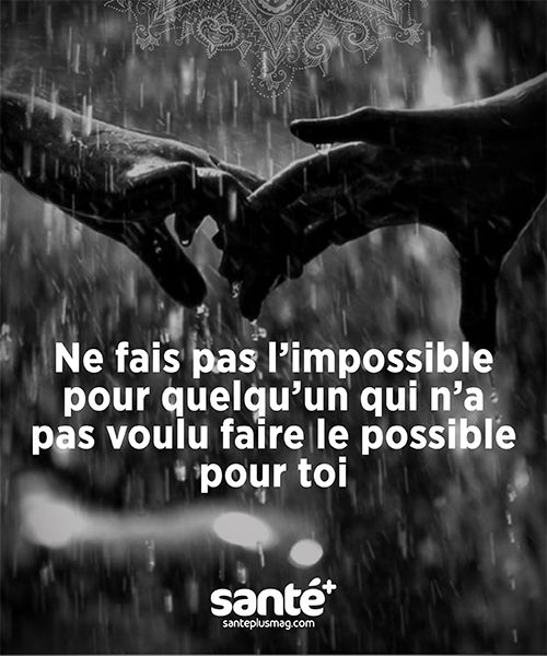 Faux. Fait l'impossible, donne tout pour ne rien regretter. Et si l'autre n'est pas au rendez-vous c'est lui qui a perdu quelque chose car toi tu seras toujours en paix.