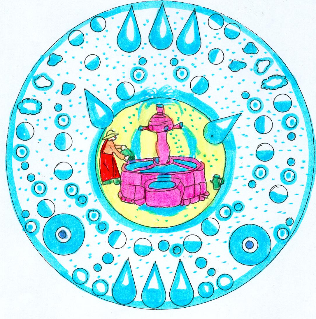 mandala des gouttes d eau de la fontaine création personnelle mandala des gouttes d eau de la fontaine