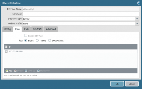 Configuration basique d'un pare-feu Palo Alto (vlan, nat, accès internet)