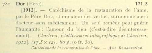 Père Dor - Catéchisme (1912)(Bibliographie de Belgique)