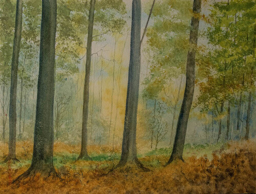 Deux aquarelles en forêt...