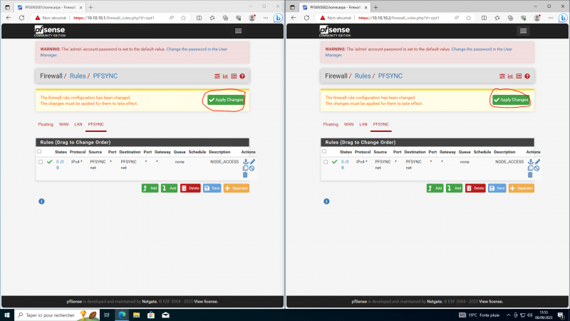 Cluster de Pfsense (VIP CARP)