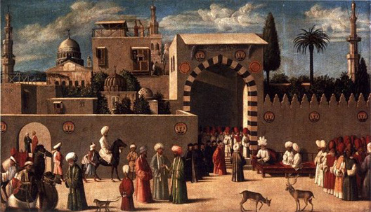 Anonyme, Réception des ambassadeurs vénitiens à Damas, 1511, Paris, musée du Louvre