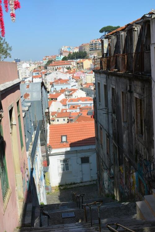 Vue des Escadinhas do Marques de Ponte do Lima à Lisbonne 