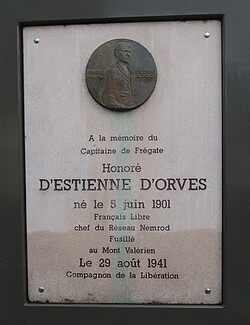 * HONORÉ ESTIENNE D'ORVES -  Compagnon de la Libération à titre posthume par décret du 30 octobre 1944