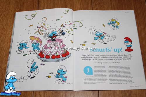 Magazine Brussels Airlines "Inspired" du 04.2018 : "The Smurfs take over"