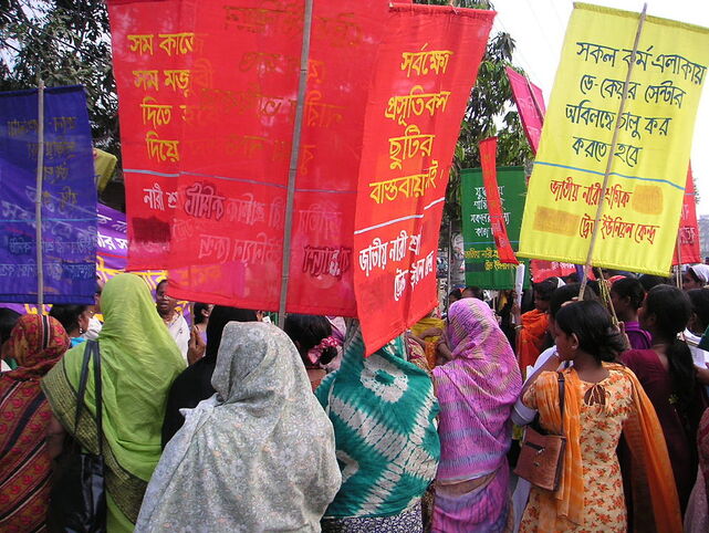 Mobilisation féministe à Dacca au Bangladesh en 2005.