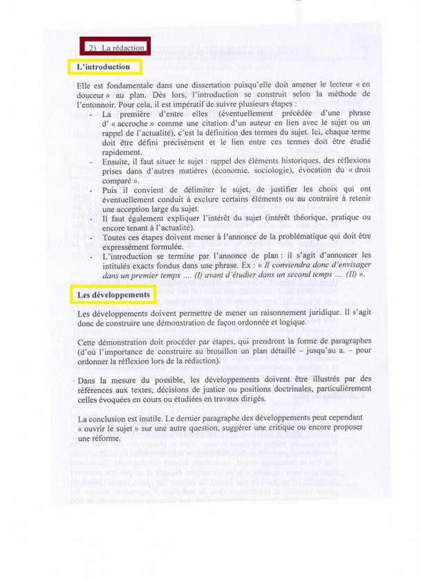 Comment réussir une dissertation juridique ? Fiches/Cours