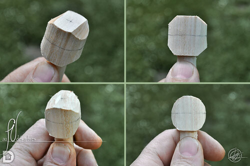 Tailler une sphère en bois avec un couteau #5