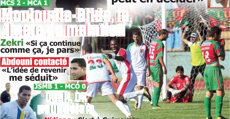 Mardi 28.6.2011 MC Saida-MCA 2-1