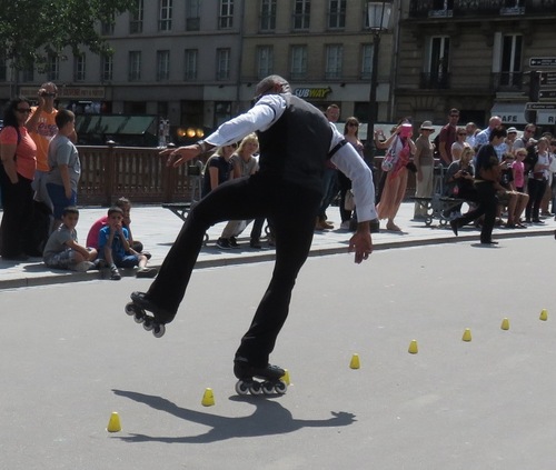 Rollers sur le pont au Double