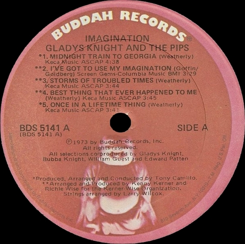 Gladys Knight & The Pips : Album " Imagination " Buddah Records BDS 5141 [US]