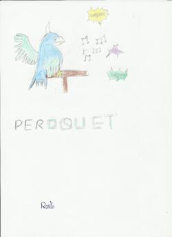 Coloriages et dessins : le perroquet des "Animots Rigolos" - les Sons Voyelles