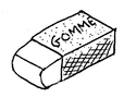 Coloriage - Une gomme