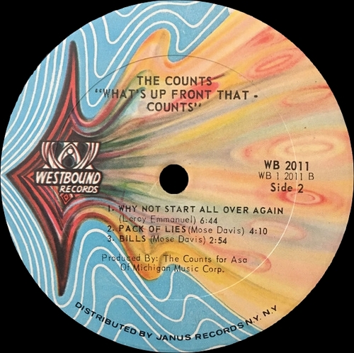 The Counts : Album " What's Up Front That-Counts " Westbound Records WB 2011 [ US ]