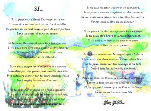 "Tu seras un homme mon fils" de Rudyard Kipling