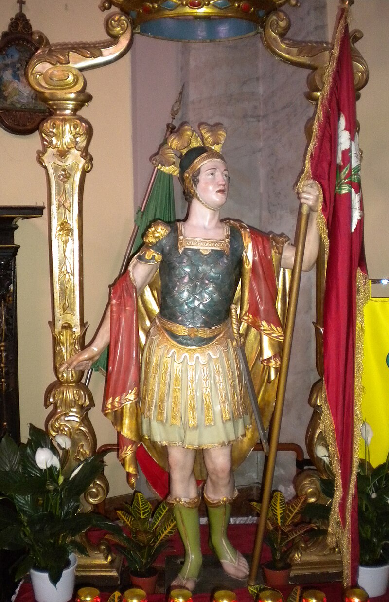 Statue de saint Alexandre de Bergame, vénérée dans l'église de Cervignano d'Adda, Italie.