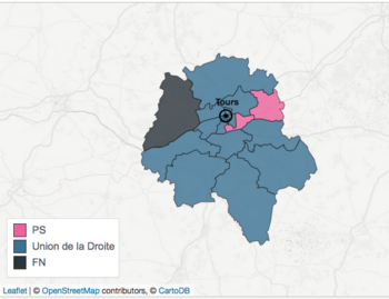 Couleurs des departements 1Â° tour