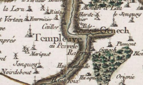 Templeuve - Carte Cassini 1760 (geoportail.gouv.fr)