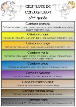 ceintures de conjugaison cm1 luci lioucarabouille, Des ceintures |  Conjugaison, Grammaire cm1 - maya-boutique.pl