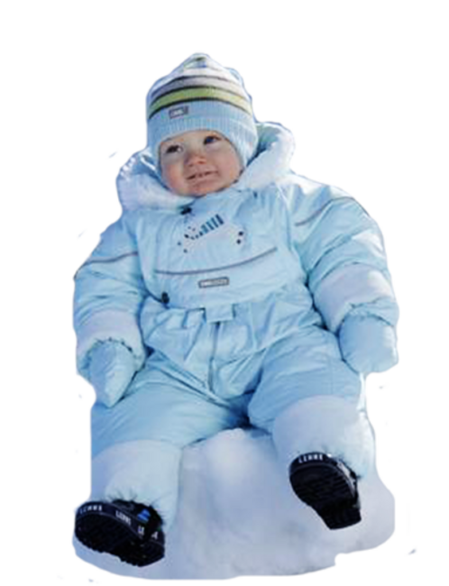 Enfants vétus en tenues  d'hiver